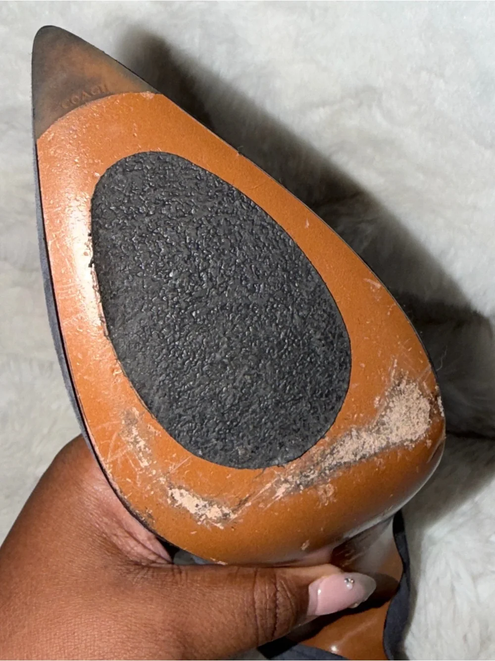 COACH Gray Waverly Suede Pumps